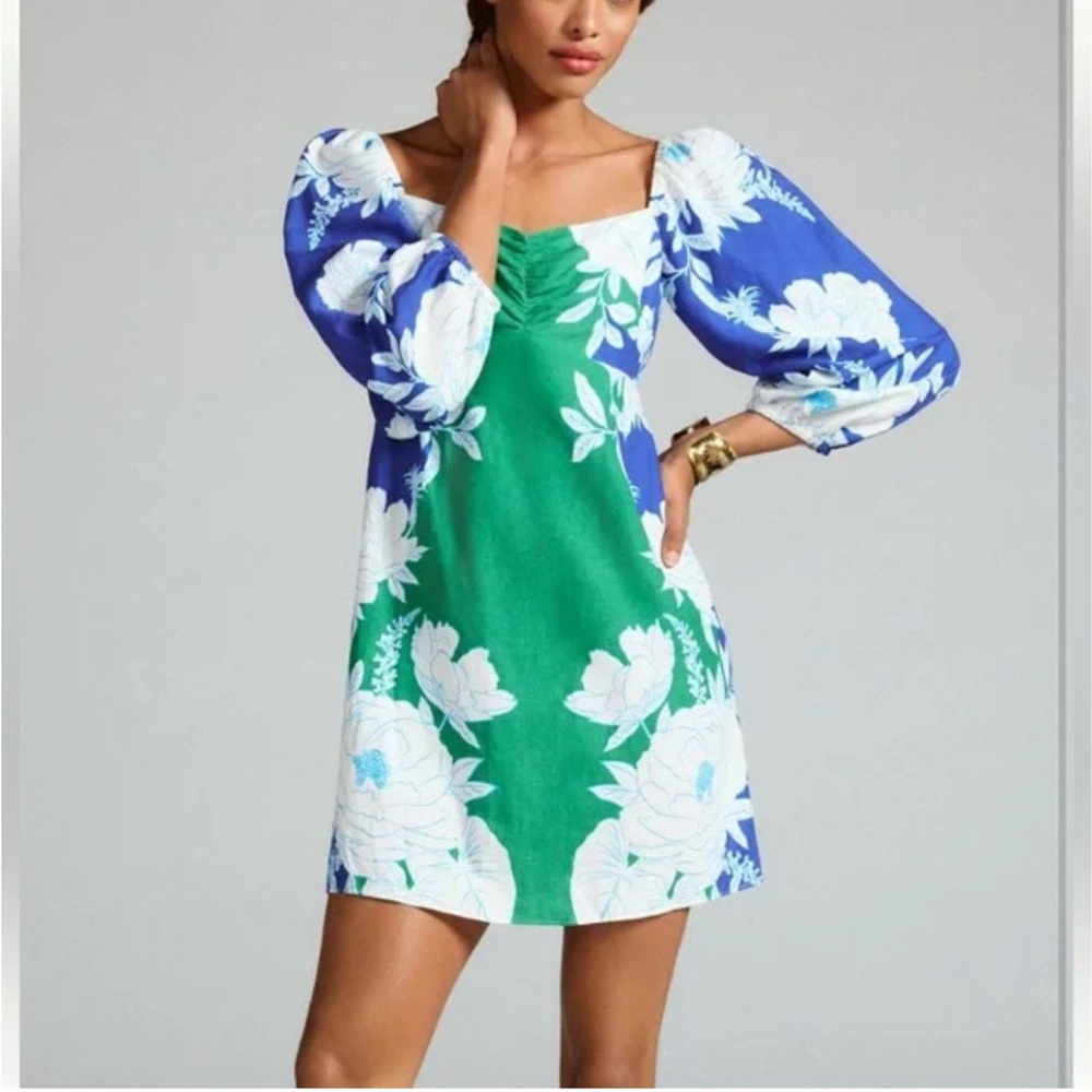 FARM Rio Soft Garden Linen Mini Dress